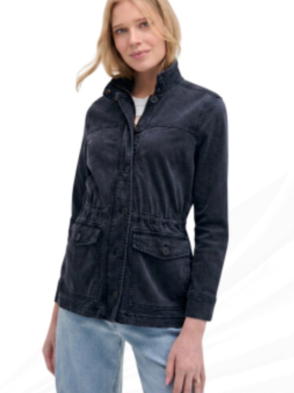 Lucky Brand Utility Jacket Charcoal Field Coat Size L